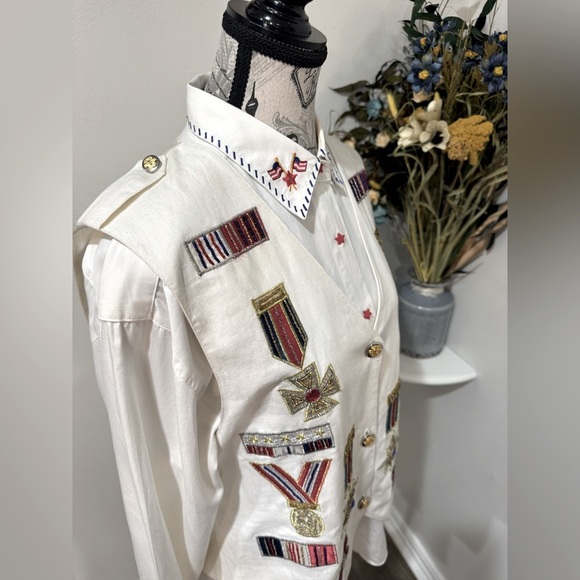 Erez Levy Vest & BellePointe Vintage Long Sleeve Shirt Embroidered w/ beading - Picture 8 of 16